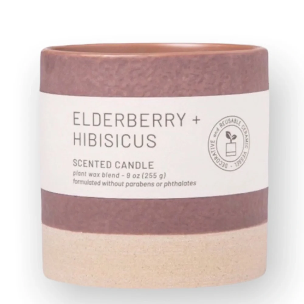 Project 62 Wellness Ceramic Elderberry and Hibiscus Scented Candle 9 oz. - Picture 1 of 4